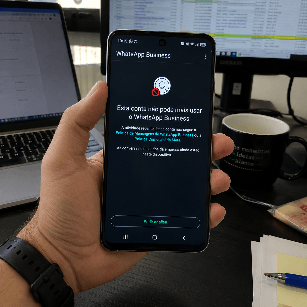 WhatsApp Business banido 1