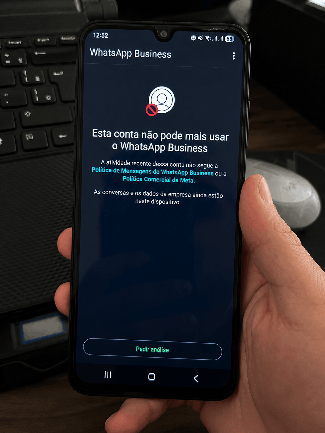 WhatsApp Business banido 8